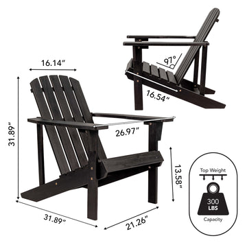 Westport Outdoor Patio Traditional Acacia Wood Adirondack Chair